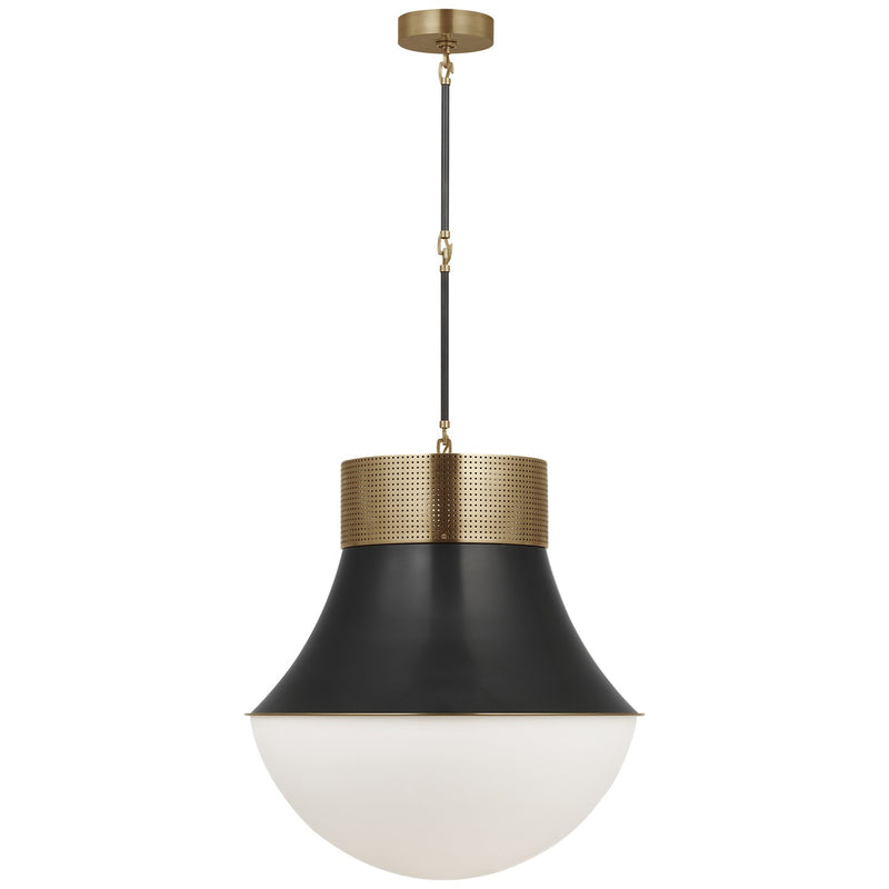 Visual Comfort Signature KW 5226AB/BZ-WG LED Pendant, Antique-Burnished Brass and Bronze