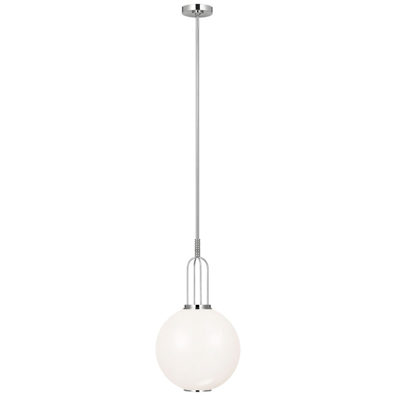Visual Comfort Signature MF 5225PN-WG LED Pendant, Polished Nickel