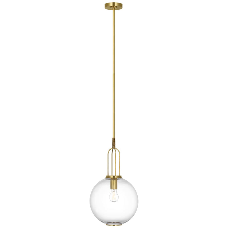 Visual Comfort Signature MF 5225SB-CG LED Pendant, Soft Brass