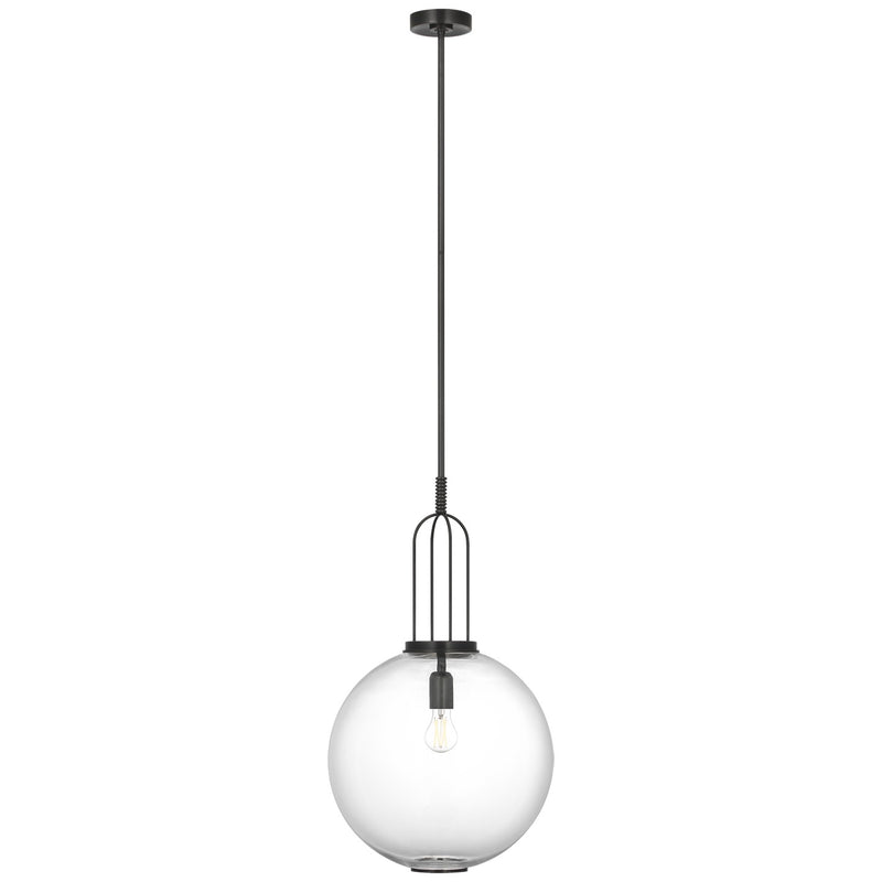 Visual Comfort Signature MF 5256BZ-CG LED Pendant, Bronze