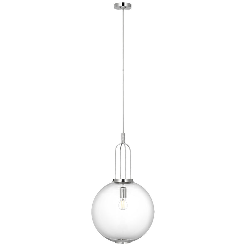 Visual Comfort Signature MF 5256PN-CG LED Pendant, Polished Nickel