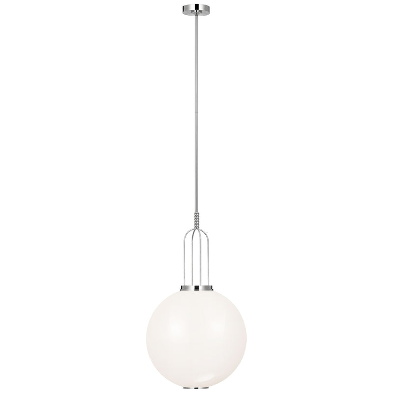 Visual Comfort Signature MF 5256PN-WG LED Pendant, Polished Nickel