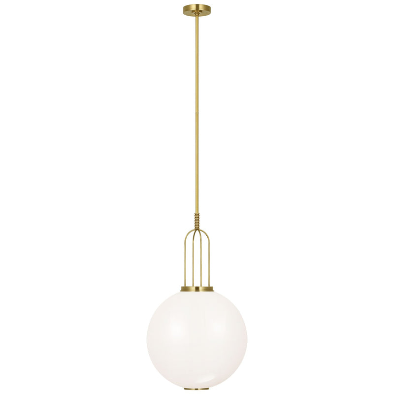 Visual Comfort Signature MF 5256SB-WG LED Pendant, Soft Brass
