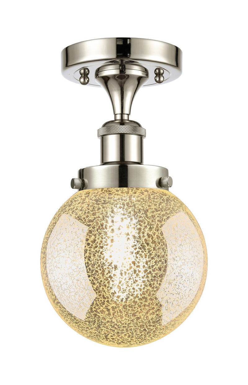 Innovations 616-1F-PN-G208-6 One Light Semi-Flush Mount, Polished Nickel