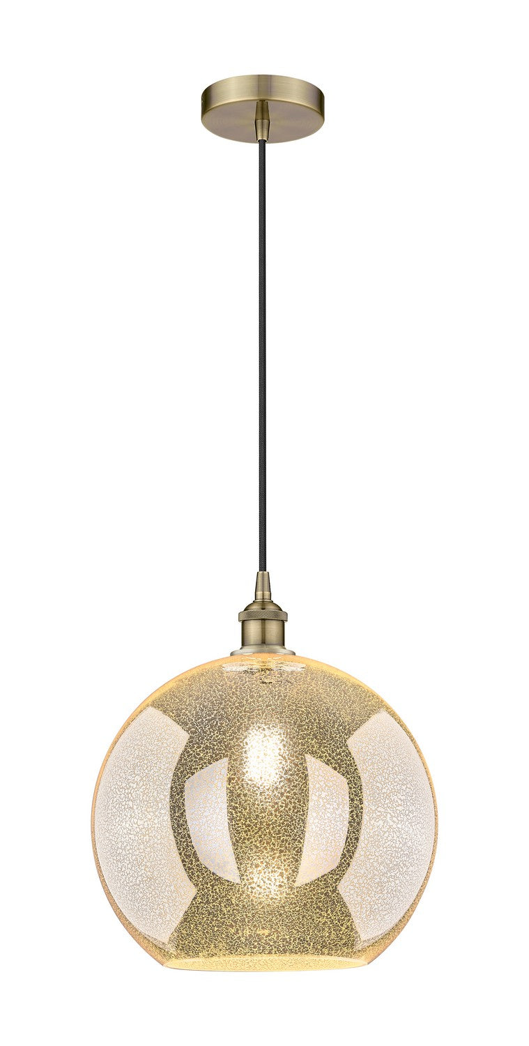 Innovations 616-1P-AB-G128-12 One Light Mini Pendant, Antique Brass