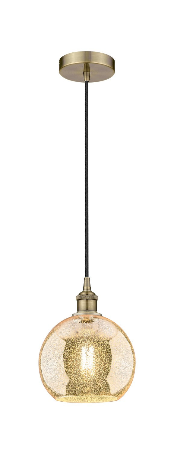 Innovations 616-1P-AB-G128-8 One Light Mini Pendant, Antique Brass