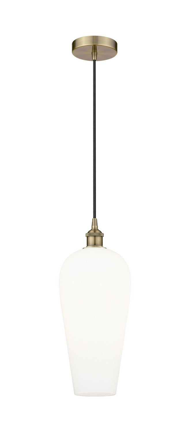 Innovations 616-1P-AB-G456-8WH One Light Mini Pendant, Antique Brass