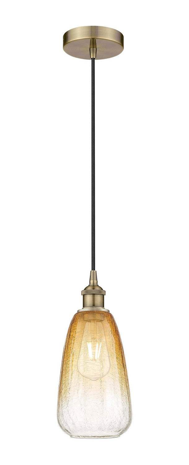 Innovations 616-1P-AB-G480-6AM One Light Mini Pendant, Antique Brass