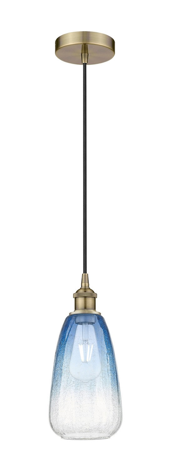 Innovations 616-1P-AB-G480-6SB One Light Mini Pendant, Antique Brass