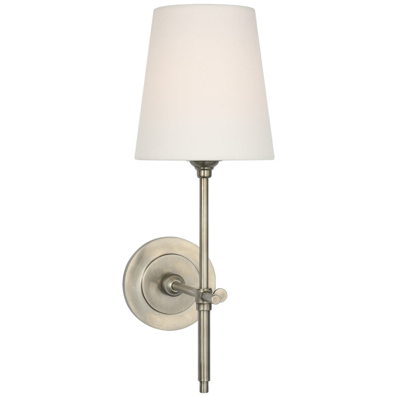 Visual Comfort Signature TOB 2038AN-L-CL LED Wall Sconce, Antique Nickel