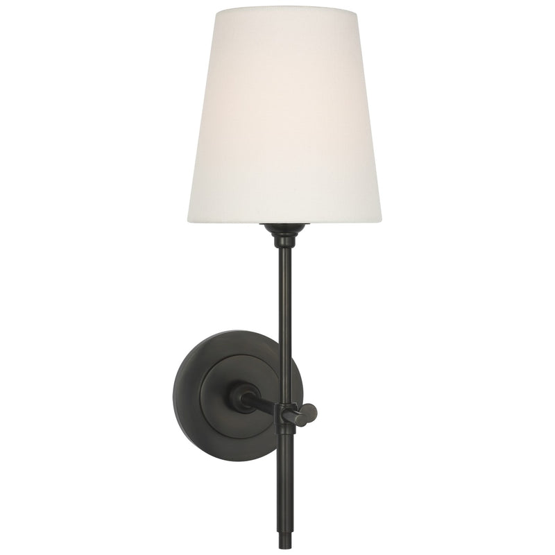 Visual Comfort Signature TOB 2038BZ-L-CL LED Wall Sconce, Bronze
