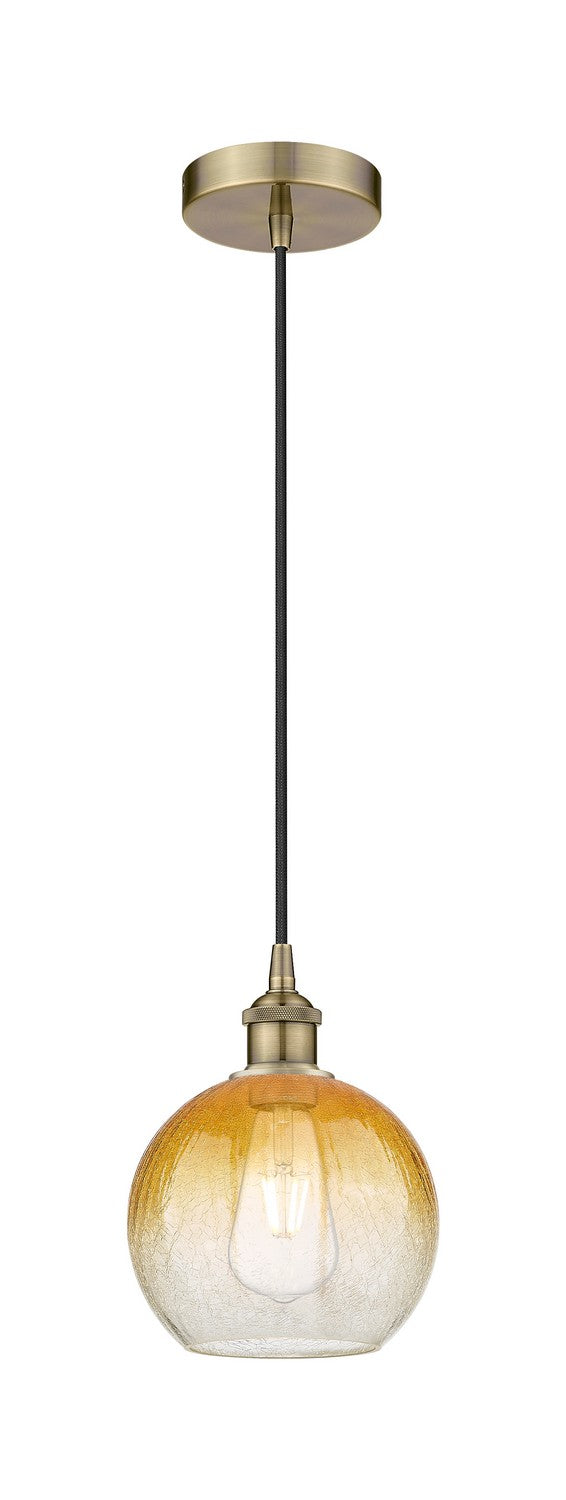 Innovations 616-1P-AB-G483-8AM One Light Mini Pendant, Antique Brass