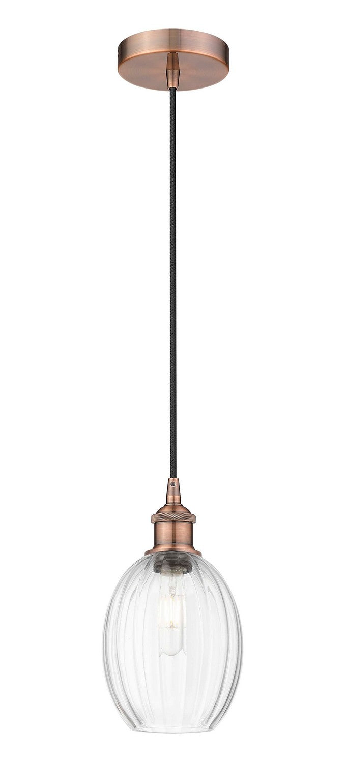 Innovations 616-1P-AC-G459-6CL One Light Mini Pendant, Antique Copper