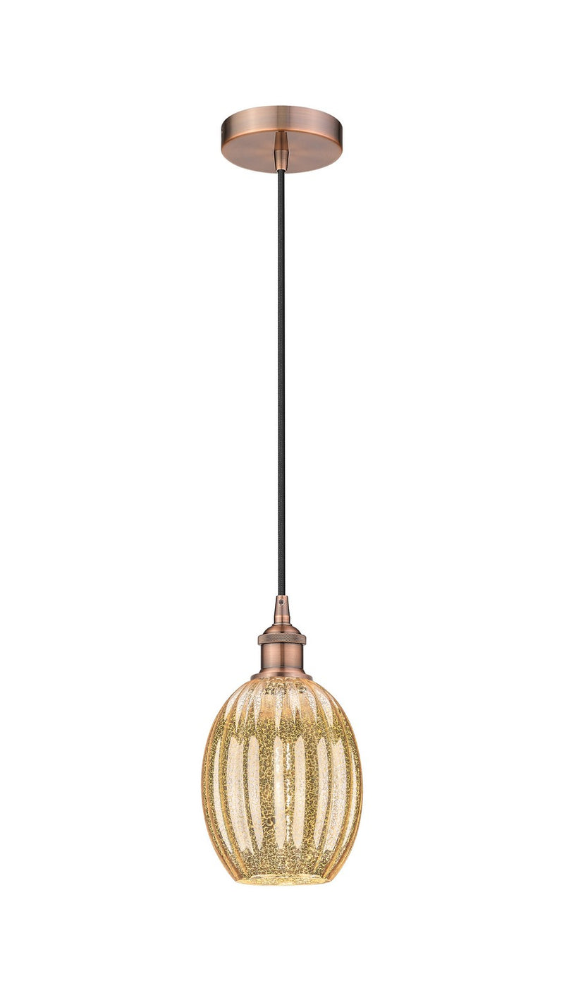 Innovations 616-1P-AC-G459-6ME One Light Mini Pendant, Antique Copper