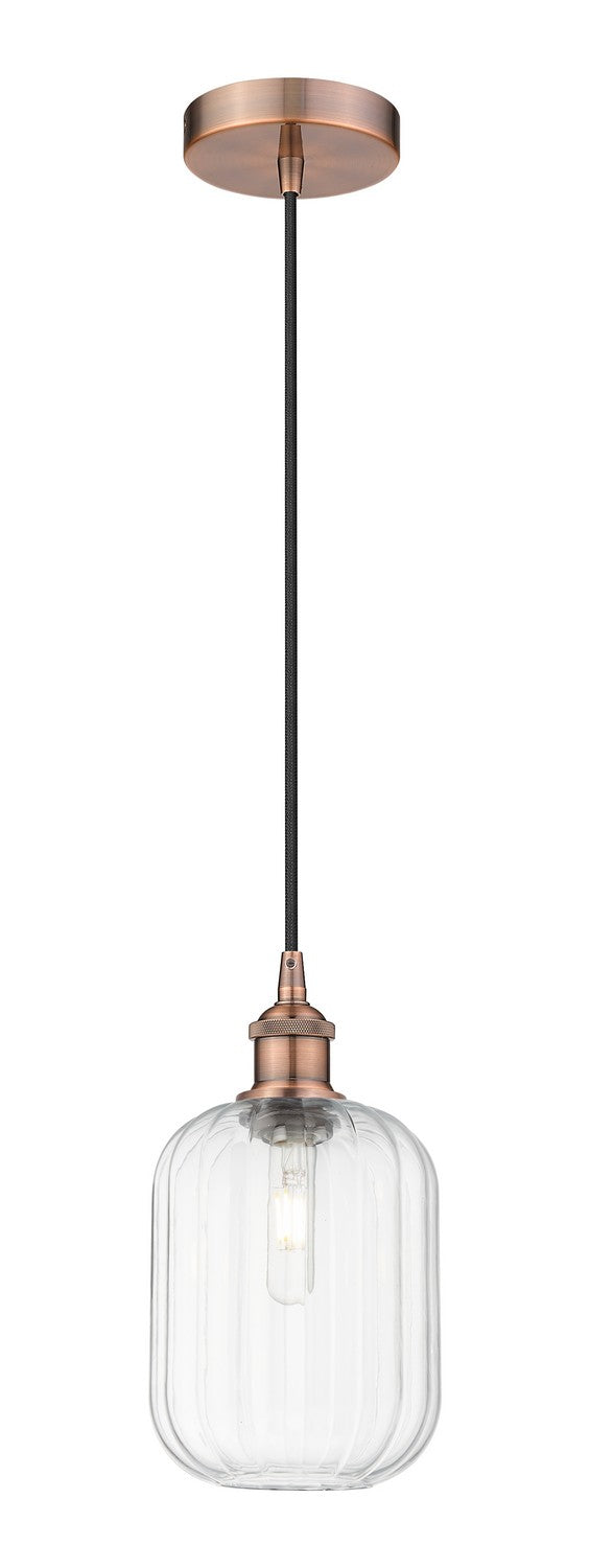 Innovations 616-1P-AC-G460-7CL One Light Mini Pendant, Antique Copper