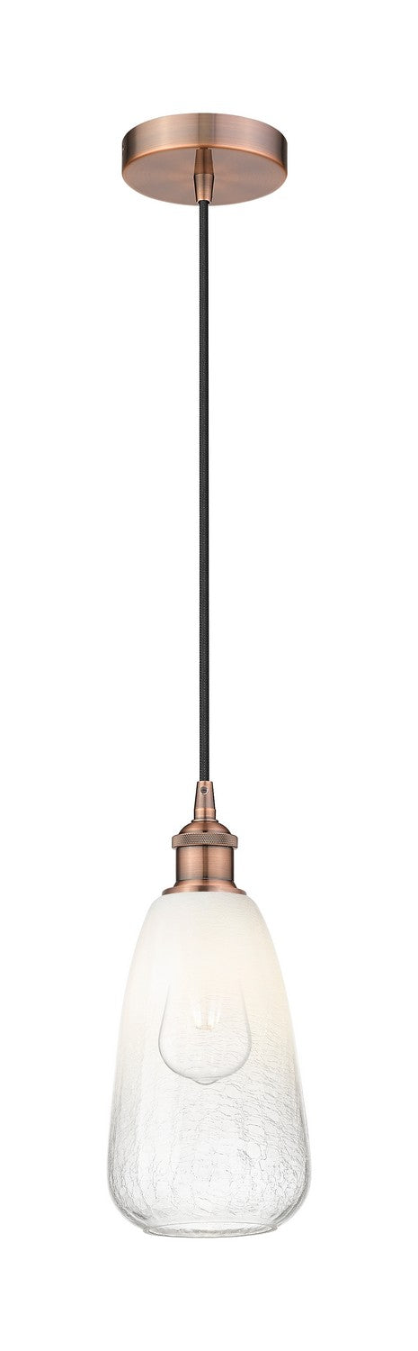 Innovations 616-1P-AC-G480-6OP One Light Mini Pendant, Antique Copper