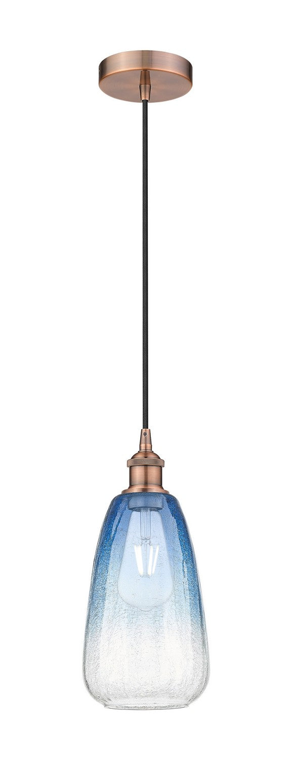 Innovations 616-1P-AC-G480-6SB One Light Mini Pendant, Antique Copper