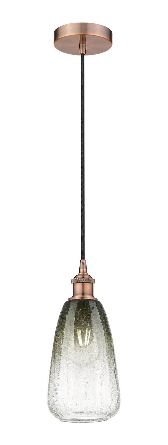 Innovations 616-1P-AC-G480-6SL One Light Mini Pendant, Antique Copper