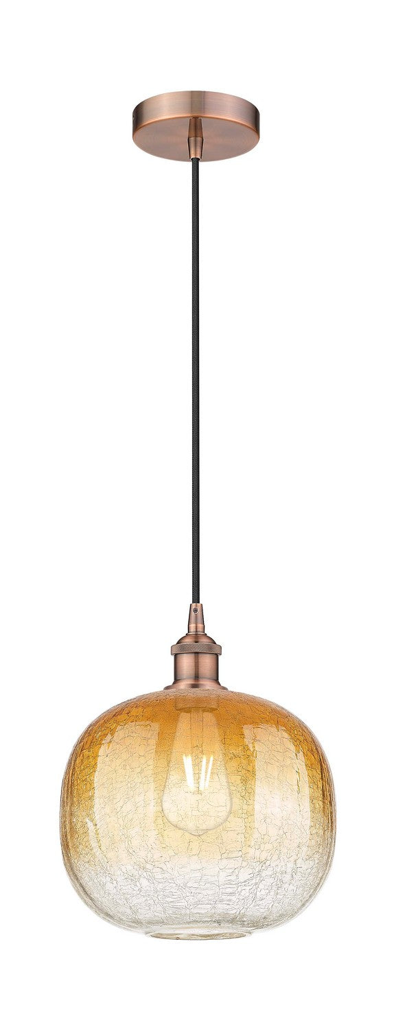Innovations 616-1P-AC-G481-10AM One Light Mini Pendant, Antique Copper