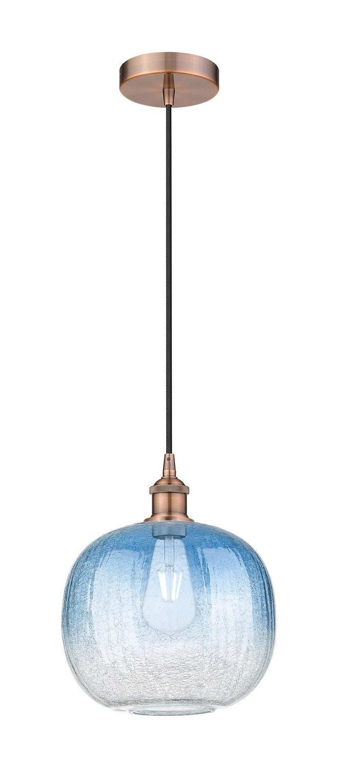 Innovations 616-1P-AC-G481-10SB One Light Mini Pendant, Antique Copper