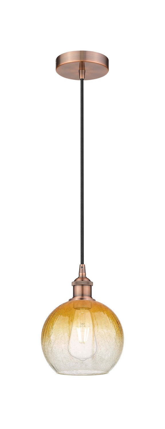 Innovations 616-1P-AC-G483-8AM One Light Mini Pendant, Antique Copper