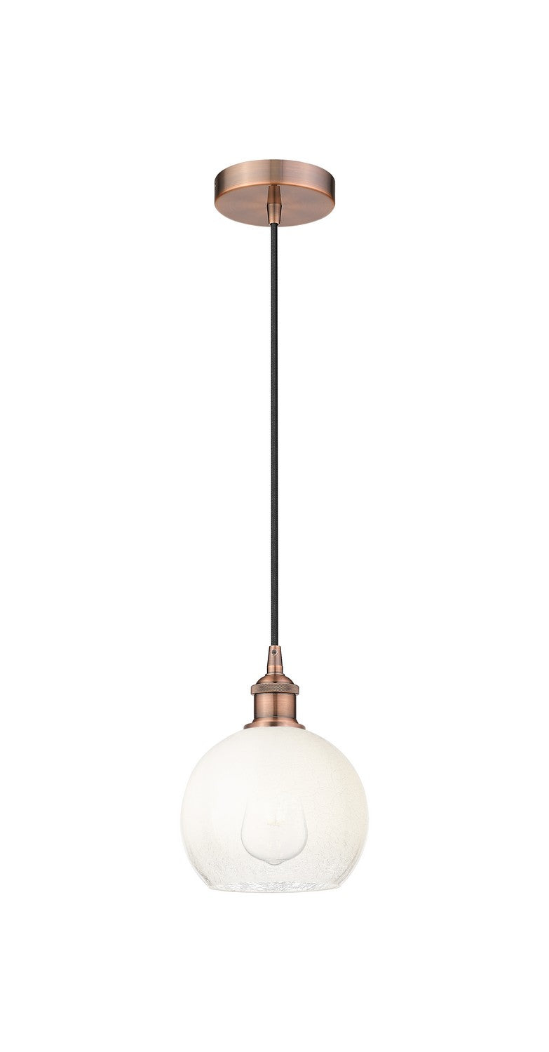 Innovations 616-1P-AC-G483-8OP One Light Mini Pendant, Antique Copper
