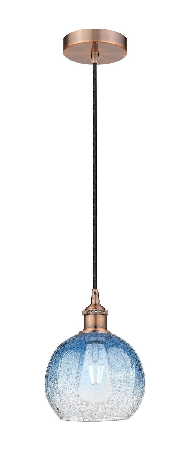 Innovations 616-1P-AC-G483-8SB One Light Mini Pendant, Antique Copper