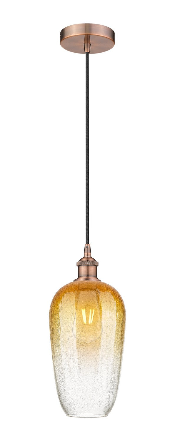 Innovations 616-1P-AC-G484-7AM One Light Mini Pendant, Antique Copper