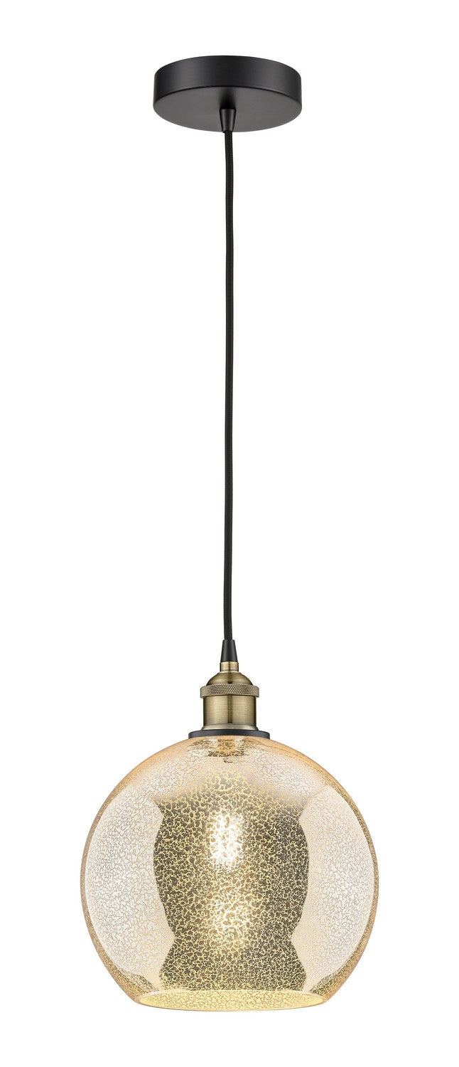 Innovations 616-1P-BAB-G128-10 One Light Mini Pendant, Black Antique Brass