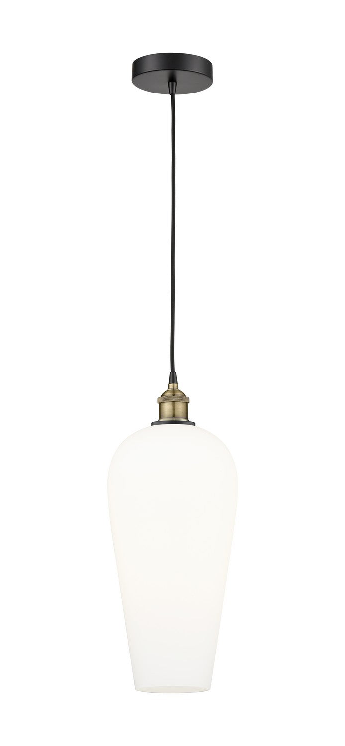 Innovations 616-1P-BAB-G456-8WH One Light Mini Pendant, Black Antique Brass