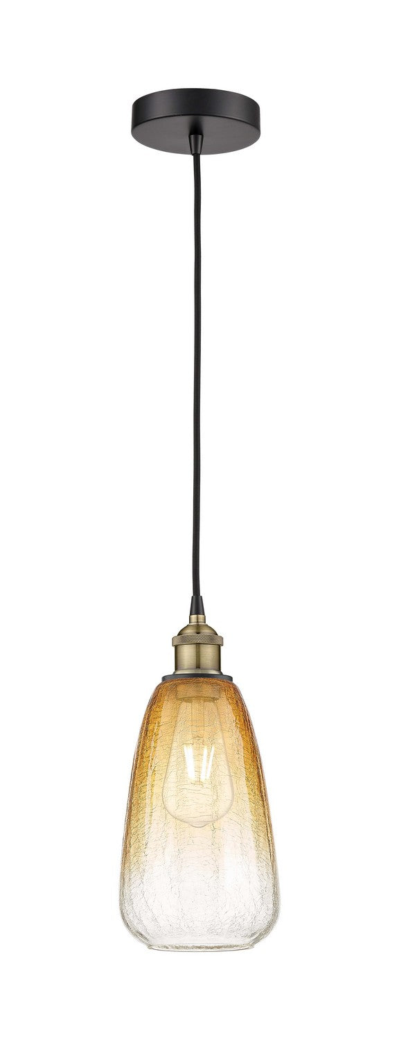 Innovations 616-1P-BAB-G480-6AM One Light Mini Pendant, Black Antique Brass