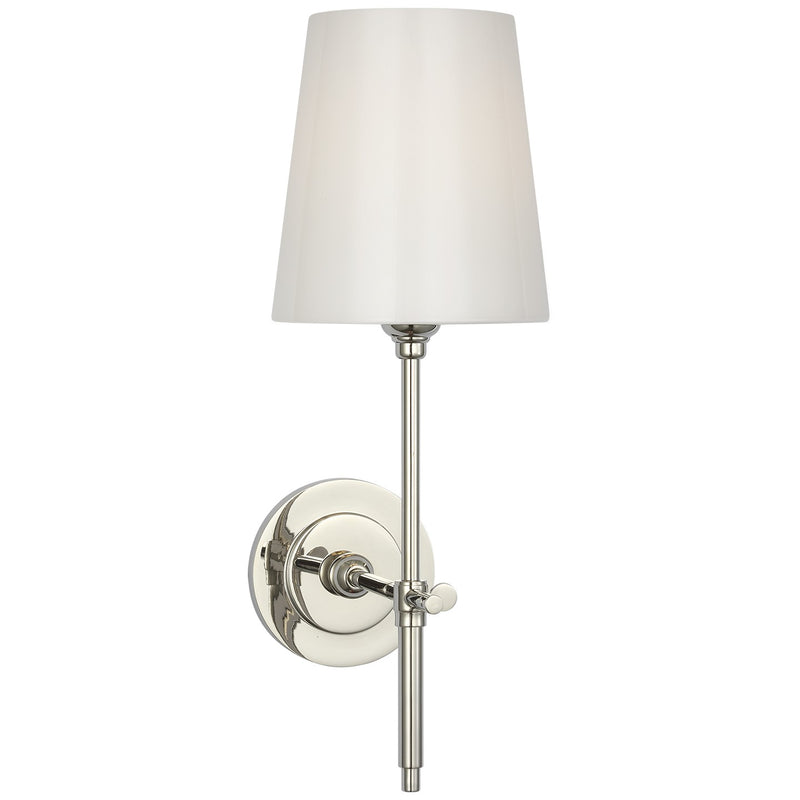 Visual Comfort Signature TOB 2039PN-WG-CL LED Bath Sconce, Polished Nickel