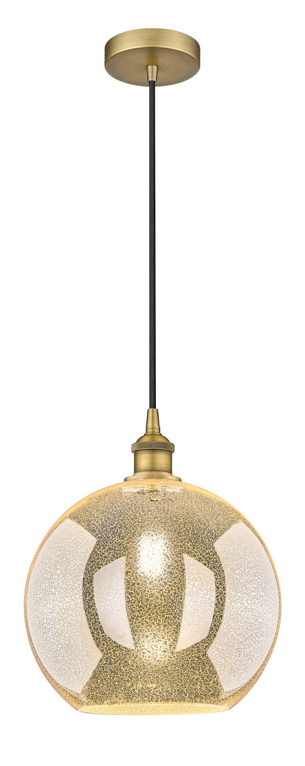 Innovations 616-1P-BB-G128-12 One Light Mini Pendant, Brushed Brass