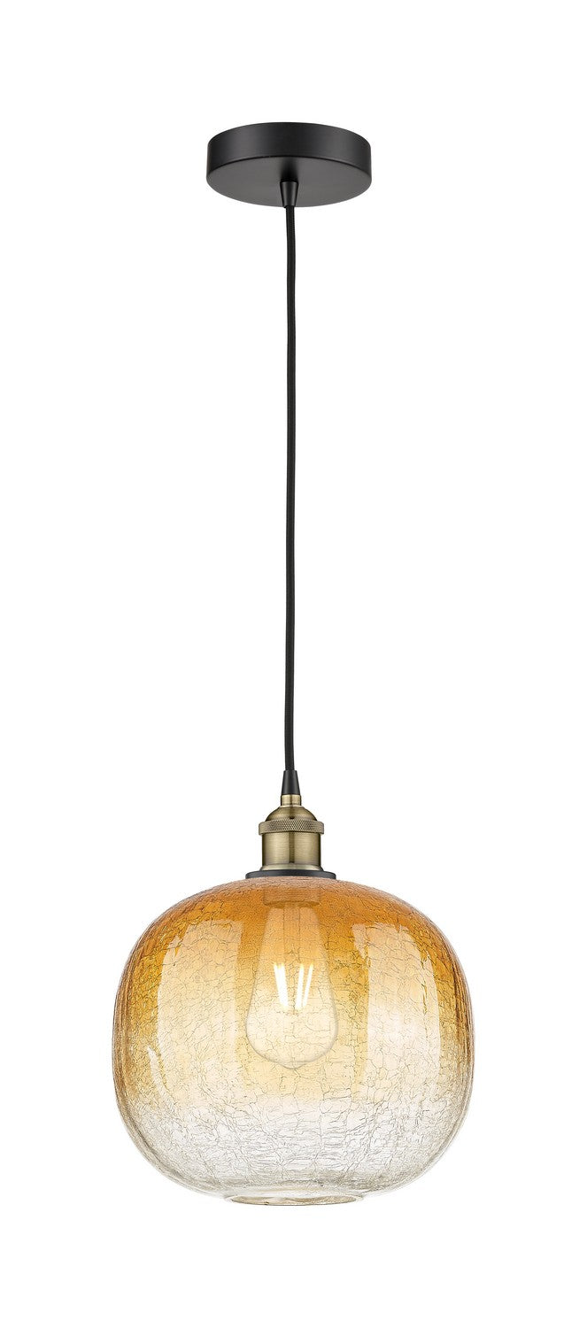 Innovations 616-1P-BAB-G481-10AM One Light Mini Pendant, Black Antique Brass