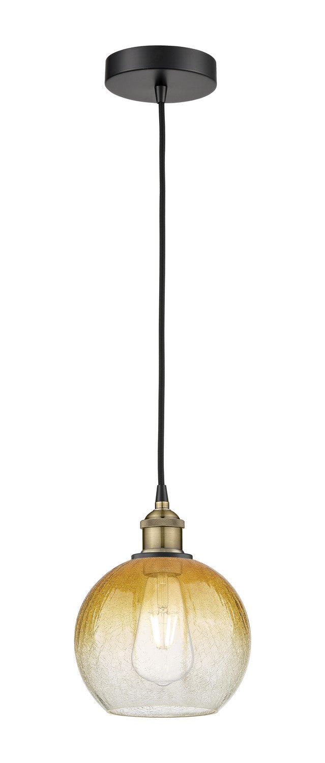 Innovations 616-1P-BAB-G483-8AM One Light Mini Pendant, Black Antique Brass