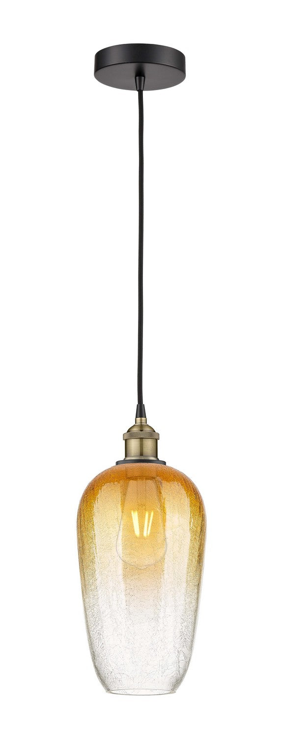 Innovations 616-1P-BAB-G484-7AM One Light Mini Pendant, Black Antique Brass