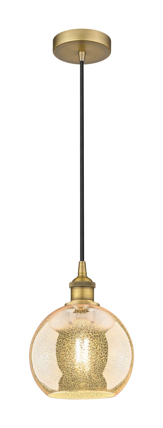 Innovations 616-1P-BB-G128-8 One Light Mini Pendant, Brushed Brass