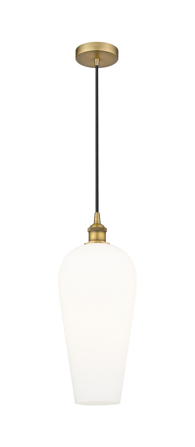 Innovations 616-1P-BB-G456-8WH One Light Mini Pendant, Brushed Brass