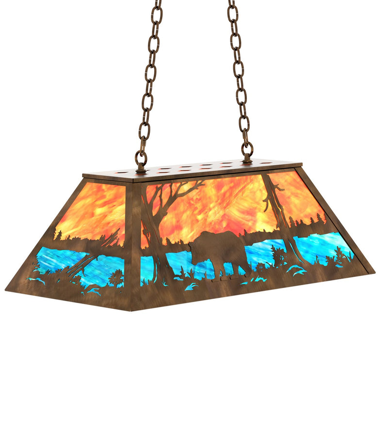 Meyda Tiffany 234047 Six Light Pendant, Antique Copper