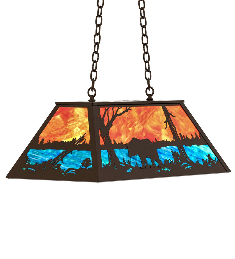 Meyda Tiffany 234052 Six Light Pendant, Timeless Bronze