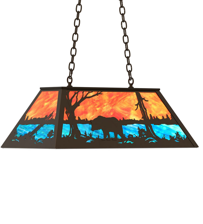 Meyda Tiffany 234093 Six Light Pendant, Oil Rubbed Bronze
