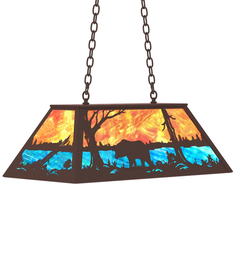 Meyda Tiffany 234105 Six Light Pendant, Cafe Noir