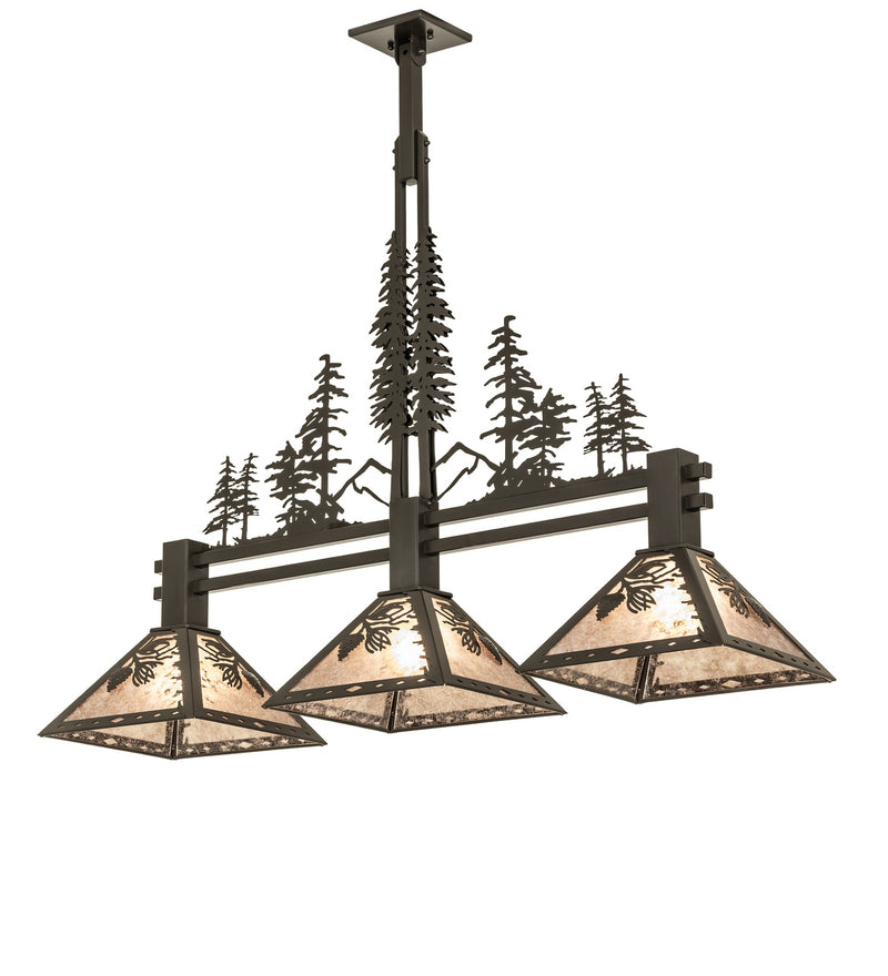 Meyda Tiffany 238049 Three Light Island Pendant, Timeless Bronze