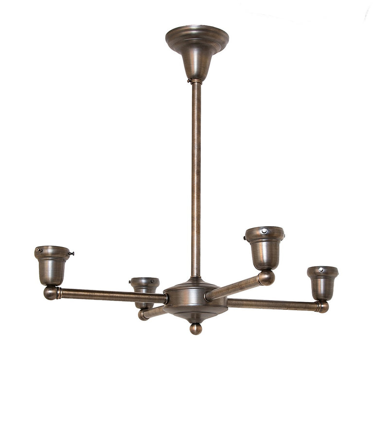 Meyda Tiffany 268812 Four Light Chandelier Hardware, Antique Brass