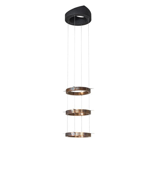 Meyda Tiffany 283183 LED Chimney Accent, Black Cracked Ice/Vintage Copper