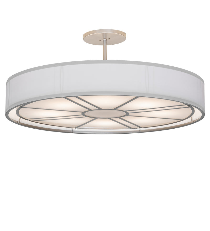 Meyda Tiffany 285886 Eight Light Semi-Flush Mount, Nickel