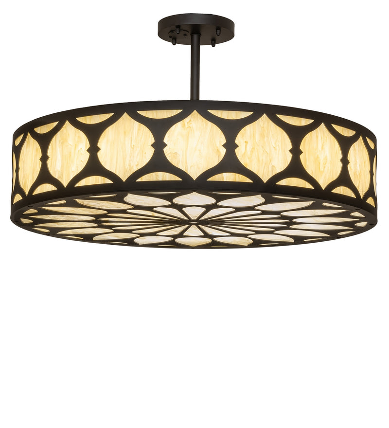 Meyda Tiffany 285997 LED Semi-Flush Mount, Oil Rubbed Bronze