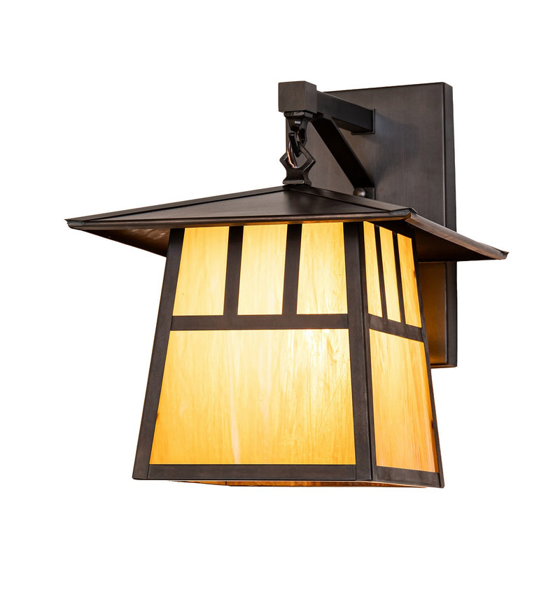 Meyda Tiffany 286040 One Light Wall Sconce, Craftsman Brown