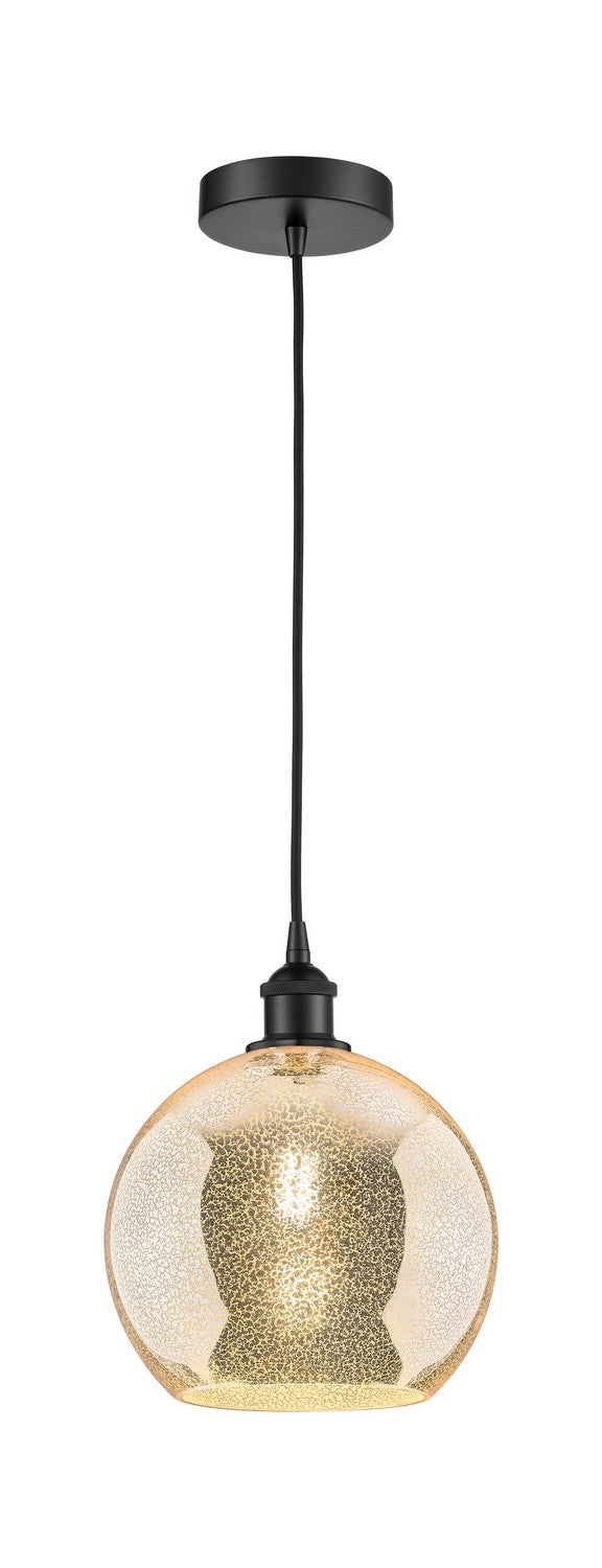 Innovations 616-1P-BK-G128-10 One Light Mini Pendant, Matte Black
