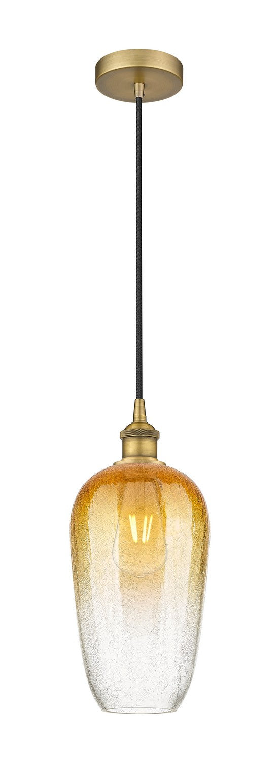 Innovations 616-1P-BB-G484-7AM One Light Mini Pendant, Brushed Brass